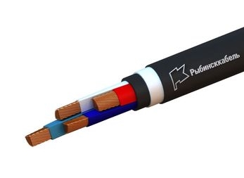 Кабель для стационарной прокладки ПВХ/медь/ПВХ РЫБИНСККАБЕЛЬ ВБШвнг(А)-LS-0,66 3Х35ок(N,PE) Защита кабеля